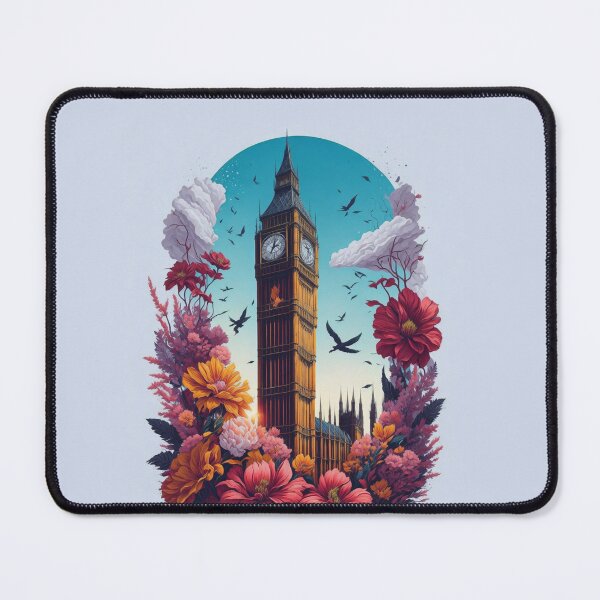 Item preview, London Big Ben Flowers designed and sold by druidwolfart.