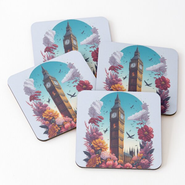Item preview, London Big Ben Flowers designed and sold by druidwolfart.
