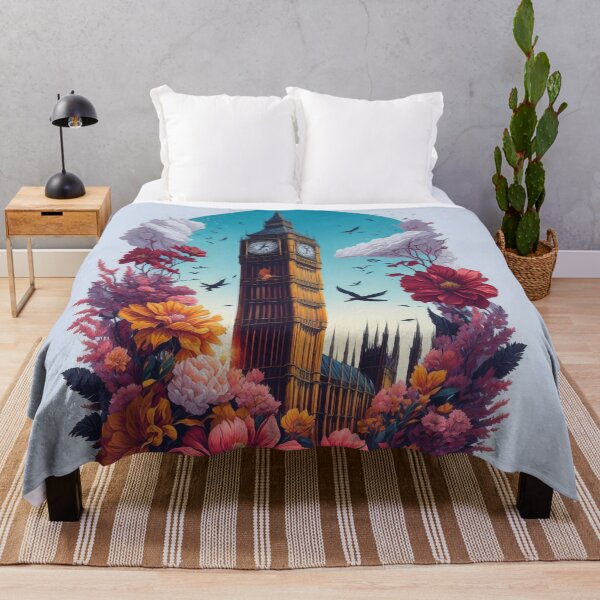 Item preview, London Big Ben Flowers designed and sold by druidwolfart.