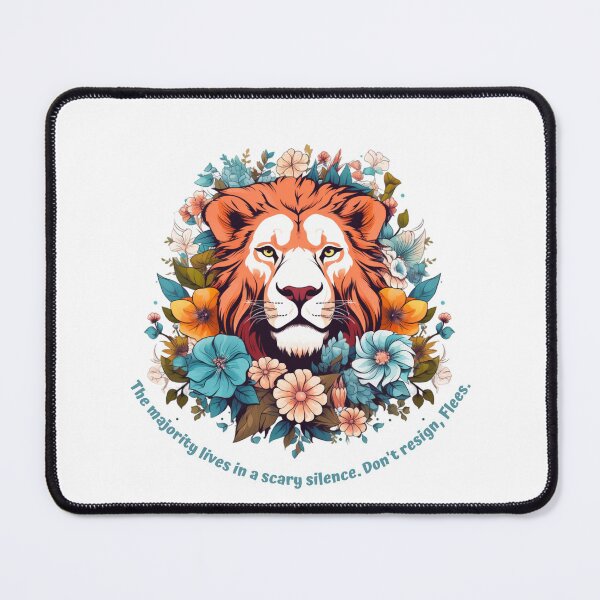 Item preview, The Lion in Bloom: Don't Resign, Escape the Scary Silence designed and sold by Jimboxbox.