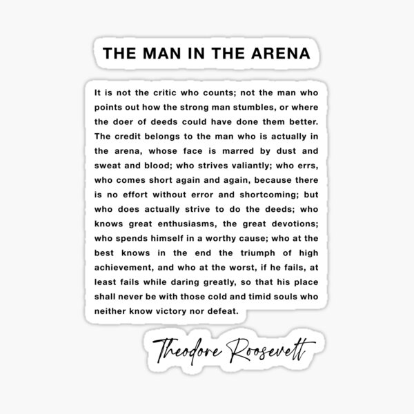 Item preview, The Man In The Arena Roosevelt  designed and sold by corbrand.