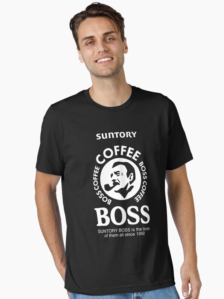 BOSS コーヒー Tシャツ Lサイズ サントリーボス半袖TシャツL ネイビー 缶コーヒー SUNTORY BOSS COFFEE