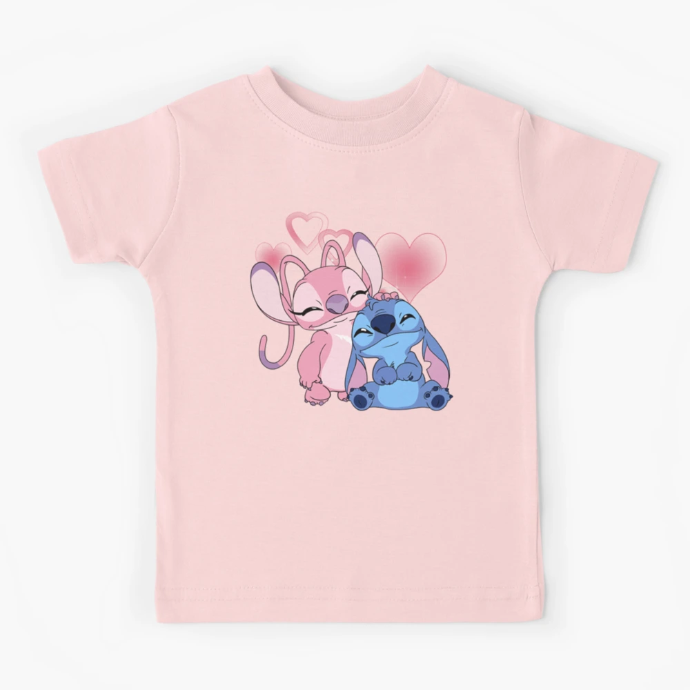 Kids Pink Stitch & Angel Besties Long Sleeve T-Shirt (3-9yrs