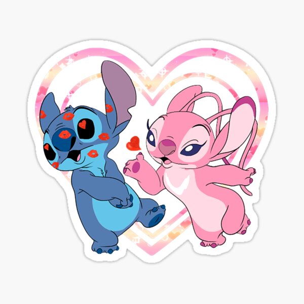 Disney - Lilo and Stitch - Plaid 100X150 cm - Stitch love kiss pink ..