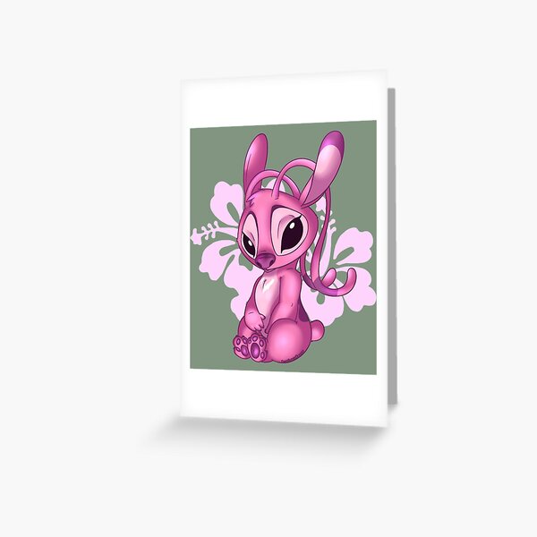 Cute Stitch and Angel  Greeting Card