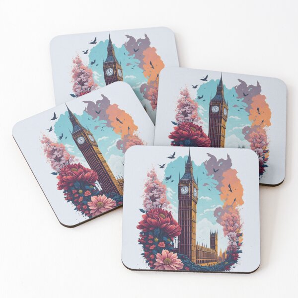 Item preview, London Big Ben Flowers designed and sold by druidwolfart.