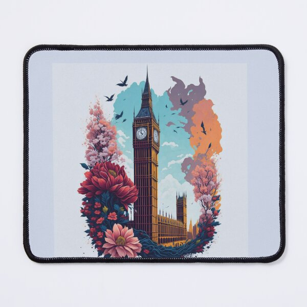Item preview, London Big Ben Flowers designed and sold by druidwolfart.