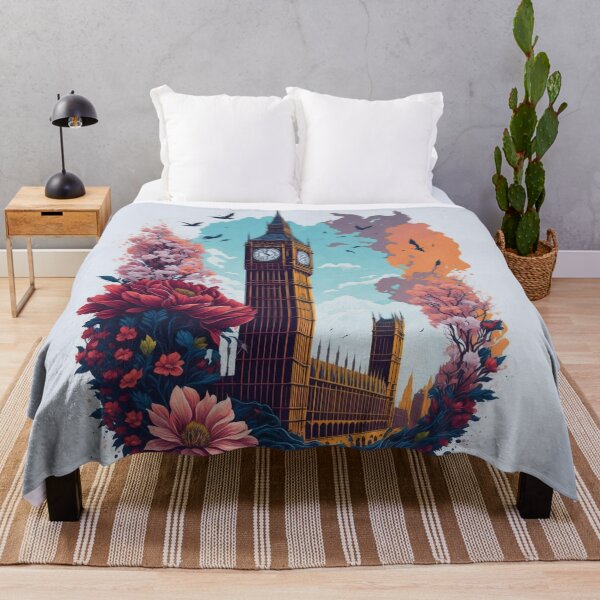 Item preview, London Big Ben Flowers designed and sold by druidwolfart.