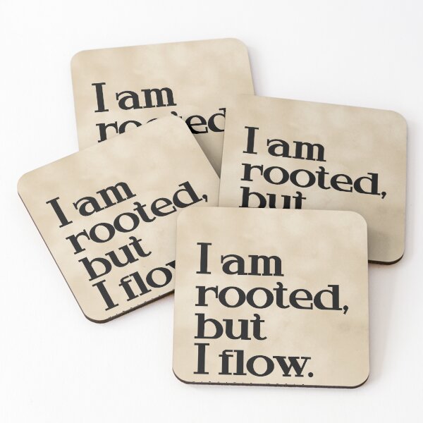 Item preview, I am rooted, but I flow - Virginia Woolf Quote - Literature - Typography Print - Vintage designed and sold by Studio Grafiikka.