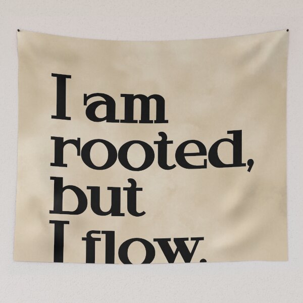 Item preview, I am rooted, but I flow - Virginia Woolf Quote - Literature - Typography Print - Vintage designed and sold by Studio Grafiikka.