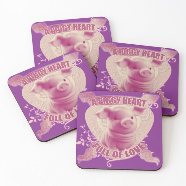 Item preview, Cute baby pig full of love floral  designed and sold by EclecticCharm.
