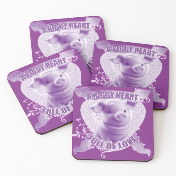 Item preview, Cute baby pig full of love floral designed and sold by EclecticCharm.