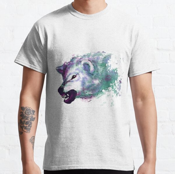 Wolf Nature T-shirt Positive Vibes Hills Animal Snow Hipster Winter Forrest Tee