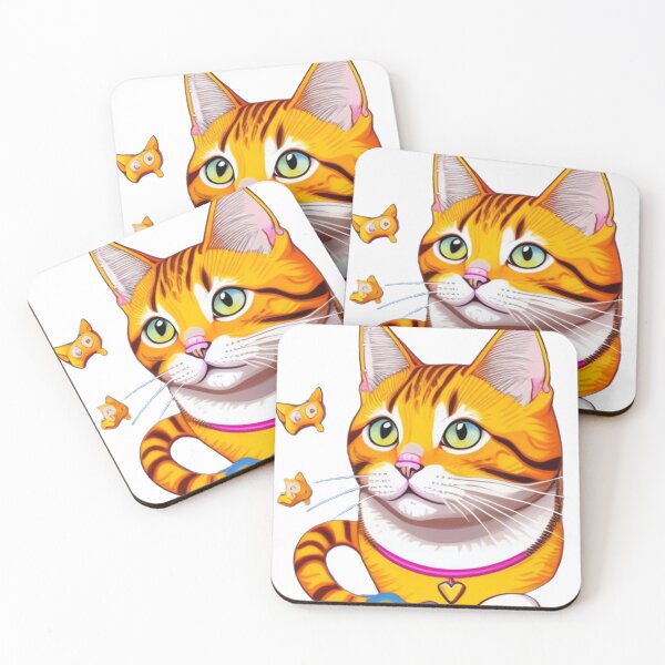 Item preview, a captivating world of feline wonder with 2D-style cat art 	 designed and sold by krendltriyeva.
