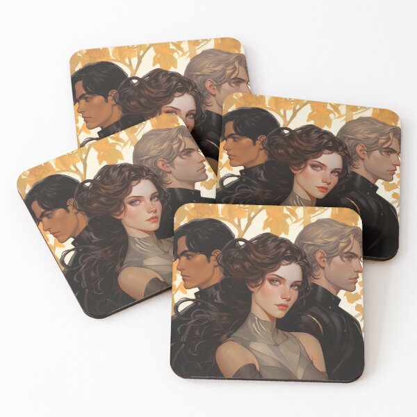 Item preview,  Violet, Xaden, and Dain  Fourth Wing book fan art designed and sold by faewildlingart.