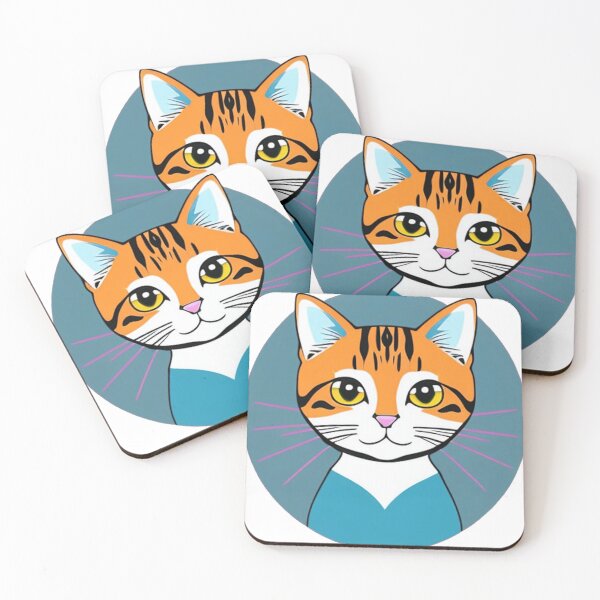 Item preview, a captivating world of feline wonder with 2D-style cat art 	 designed and sold by krendltriyeva.