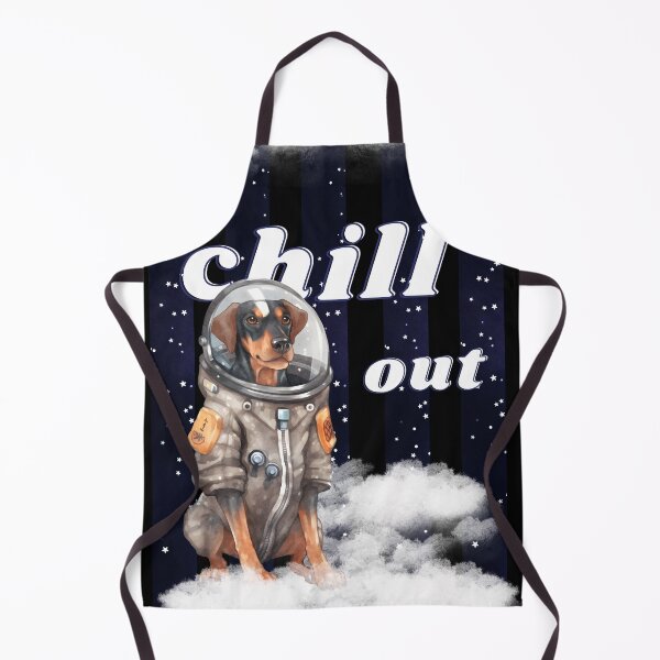 Item preview, Chill out - Doberman Pinscher Astronaut, rest and relaxation. Relax and calm. Calm down, chill out. Funny Spacedog designed and sold by PupilLove.