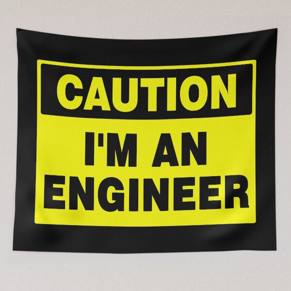 Item preview, Caution I'm An Engineer, Yellow Sign with Bold Black Font designed and sold by AASparksDesigns.