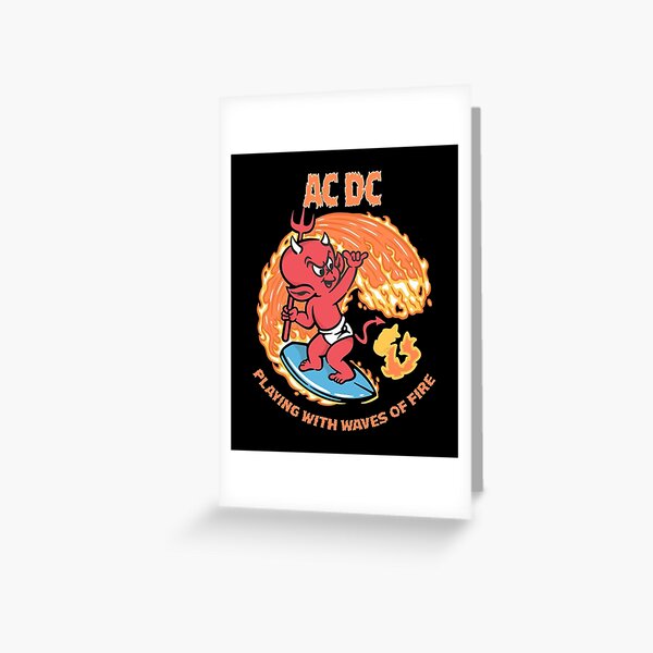 Personalised ACDC Card Birthday or Christmas - Dad Son Rocker Mum Xmas ac/dc