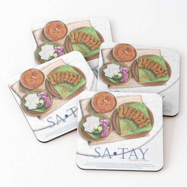 Item preview, Satay Food Art designed and sold by magdalastudiodesign.