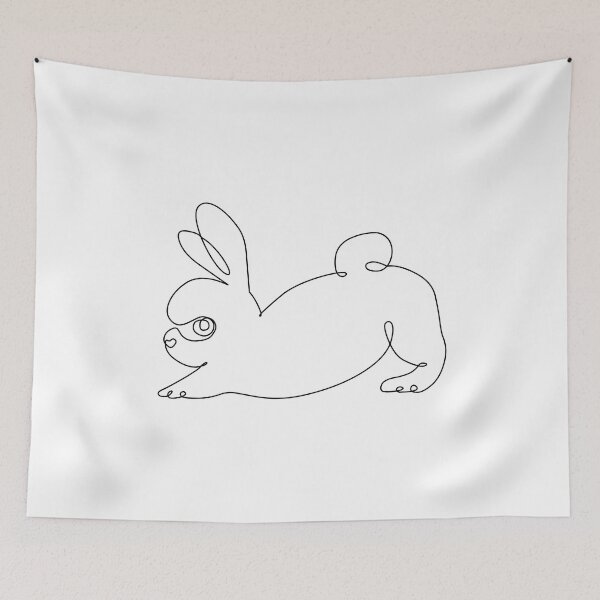 Item preview, One Line Bunny Downward Dog designed and sold by Huebucket.