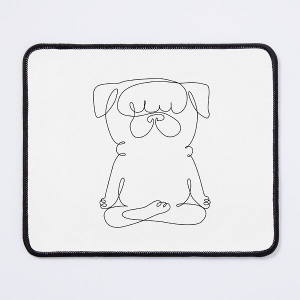 Item preview, One Line Pug Easy Pose designed and sold by Huebucket.