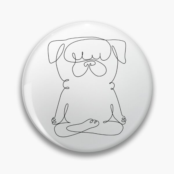 Item preview, One Line Pug Easy Pose designed and sold by Huebucket.