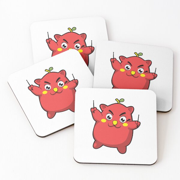 Item preview, Nyango Star - Cute Japanese Apple Cat Drummer Mascot designed and sold by sakinazshop.