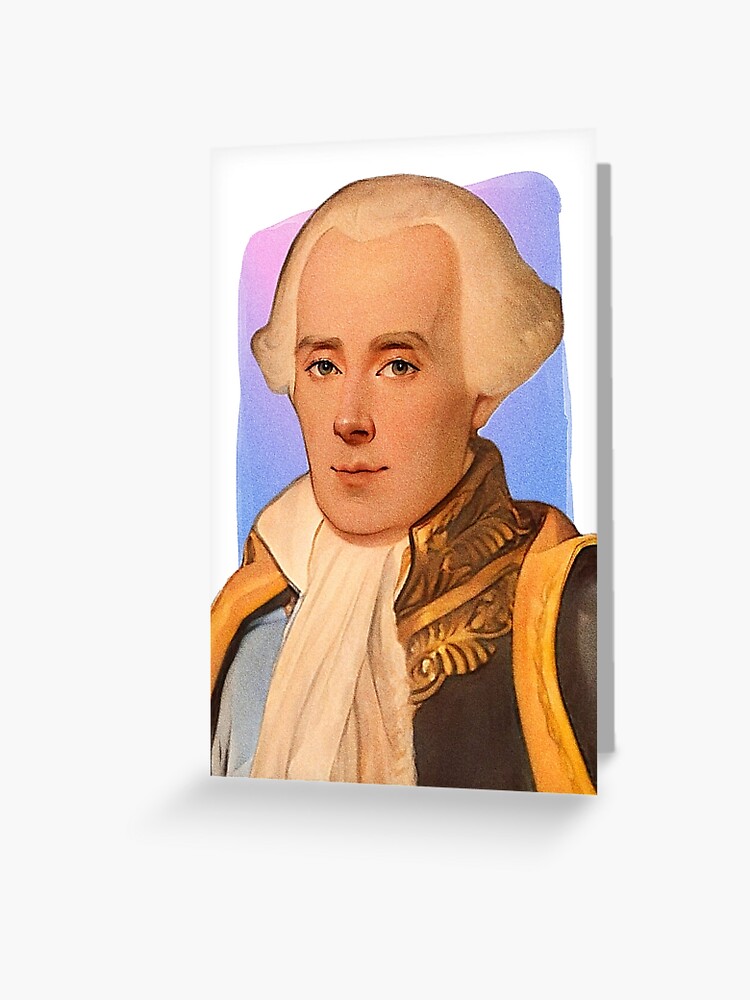 Thumbnail 1 of 2, Greeting Card, French polymath Pierre Simon Laplace illustration designed and sold by Litstoy.