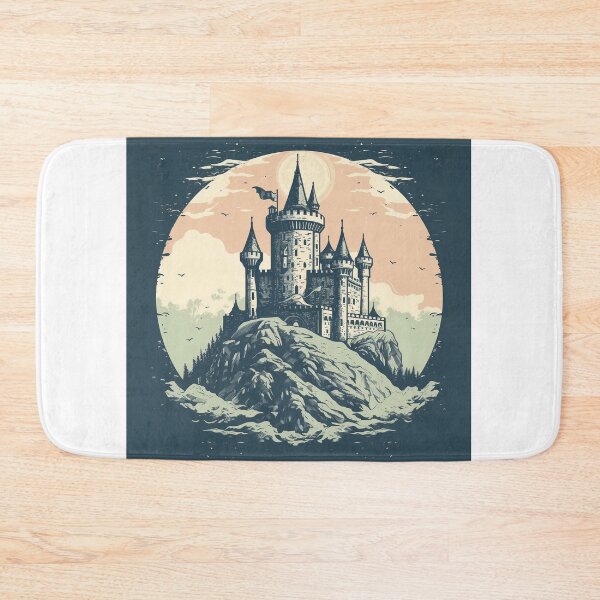 Item preview, Castle on top of a hill In Retro Classic Vintage Style designed and sold by redstar19.