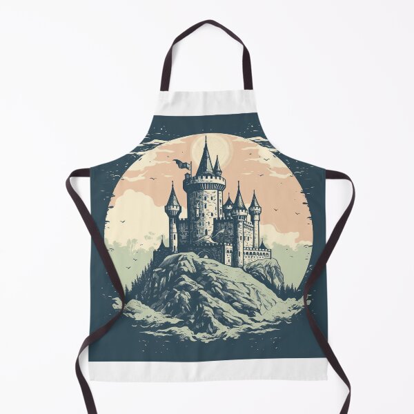 Item preview, Castle on top of a hill In Retro Classic Vintage Style designed and sold by redstar19.