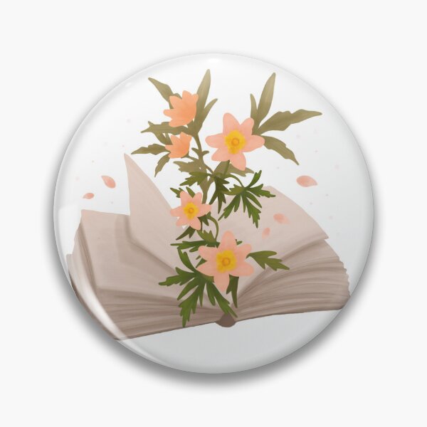 Item preview, open book with blooming flowers designed and sold by Kate22oclock.