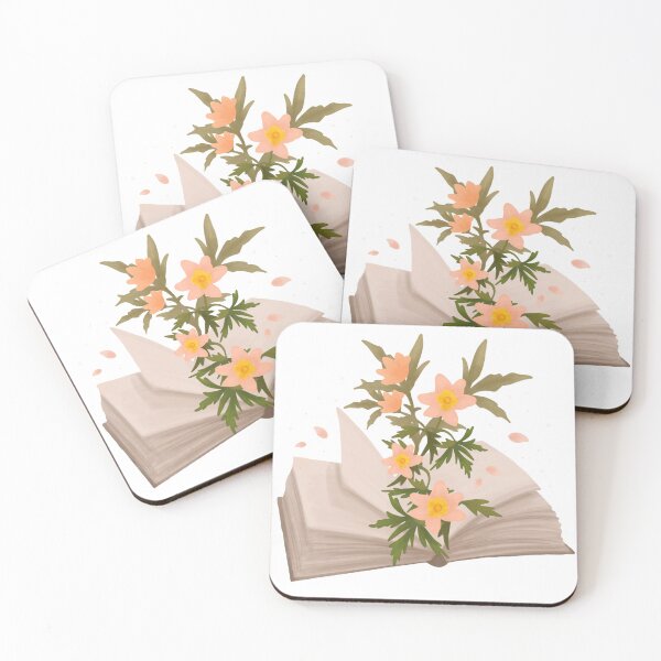 Item preview, open book with blooming flowers designed and sold by Kate22oclock.