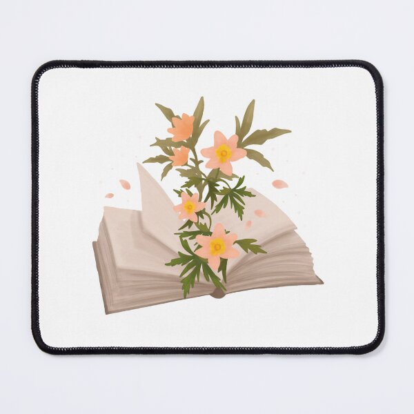 Item preview, open book with blooming flowers designed and sold by Katehmstudio.