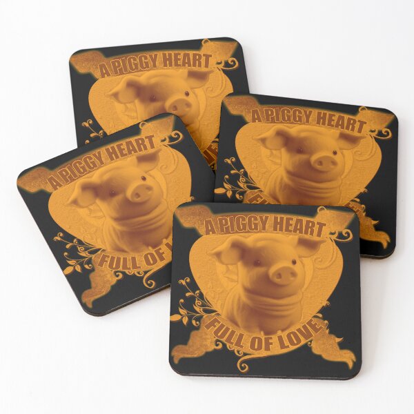 Item preview, Cute baby pig full of love floral  designed and sold by EclecticCharm.
