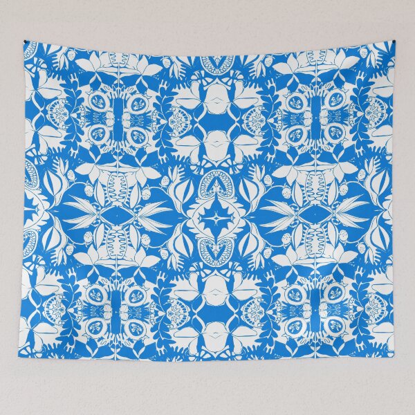 Item preview, Vintage block print -  BLUE AND WHITE designed and sold by KEROMERO.