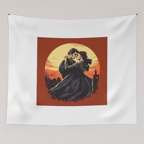 Item preview, Vampire in Embrace in Retro Classic Vintage Style designed and sold by redstar19.