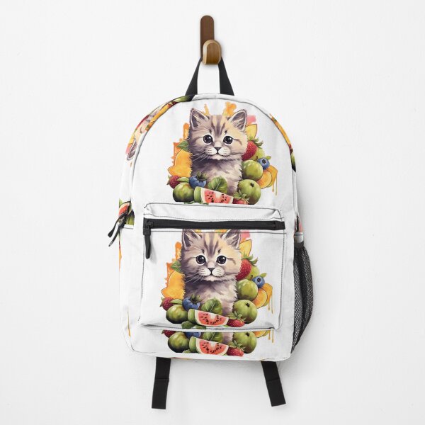 Item preview, Cat in fruit, cute cat art, cat lover designed and sold by ArtHideaway.