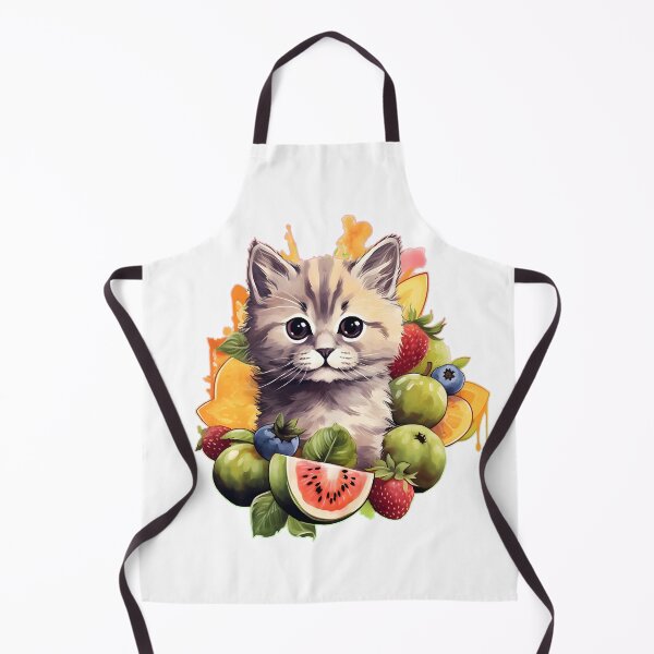 Item preview, Cat in fruit, cute cat art, cat lover designed and sold by ArtHideaway.