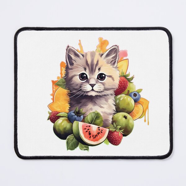 Item preview, Cat in fruit, cute cat art, cat lover designed and sold by ArtHideaway.
