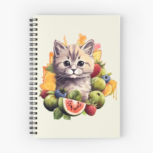 Item preview, Cat in fruit, cute cat art, cat lover designed and sold by ArtHideaway.