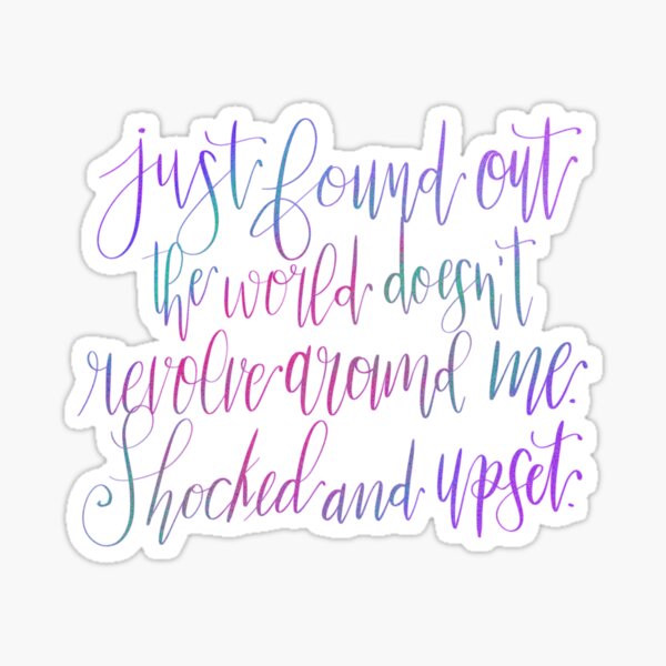 shocked and upset Sticker