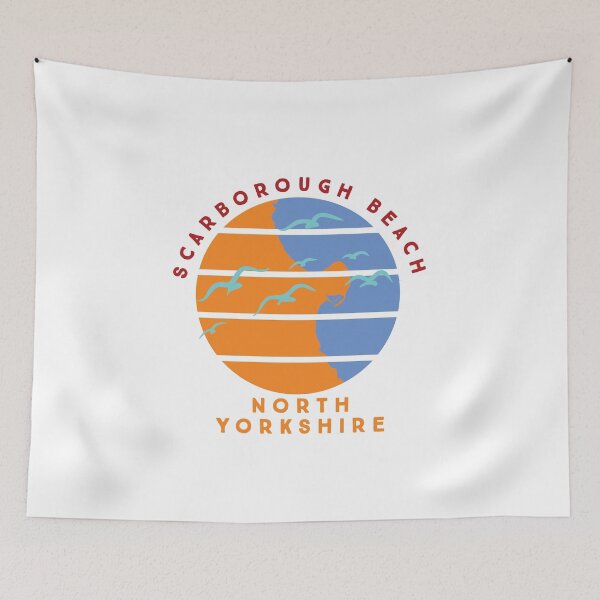 Item preview, Scarborough Beach - North Yorkshire - Retro Tourist TShirt designed and sold by SorryFrog.