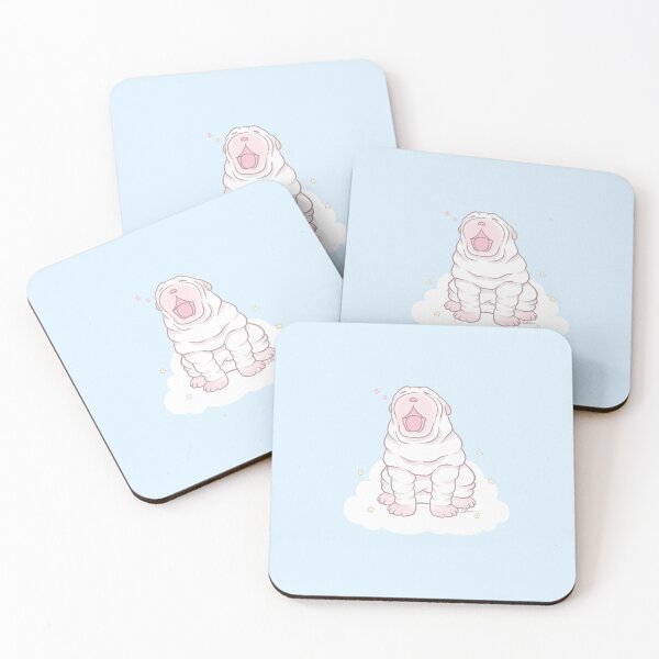 Item preview, White Shar Pei Puppy - Cute Shar Pei Yawning designed and sold by anacecilia.