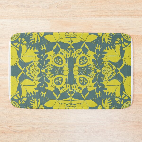 Item preview, Vintage block print -  mustard green designed and sold by KEROMERO.