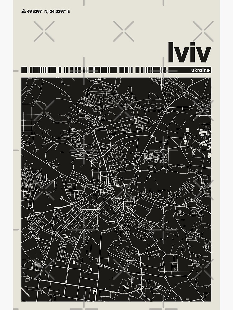  Lviv Print Black and White, Lviv Wall Art, Lviv Poster