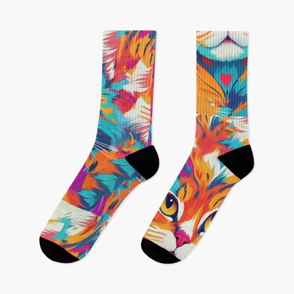 Item preview, Colorful Cat Delight: Vibrant and Colorful Cat Face designed and sold by soumendesigner.
