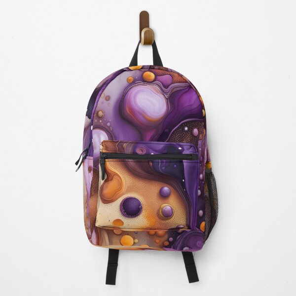 Item preview, Dynamic Alcohol Ink Fusion: Lively Blend of Orange, Purple, and Gold designed and sold by AussieMuma.