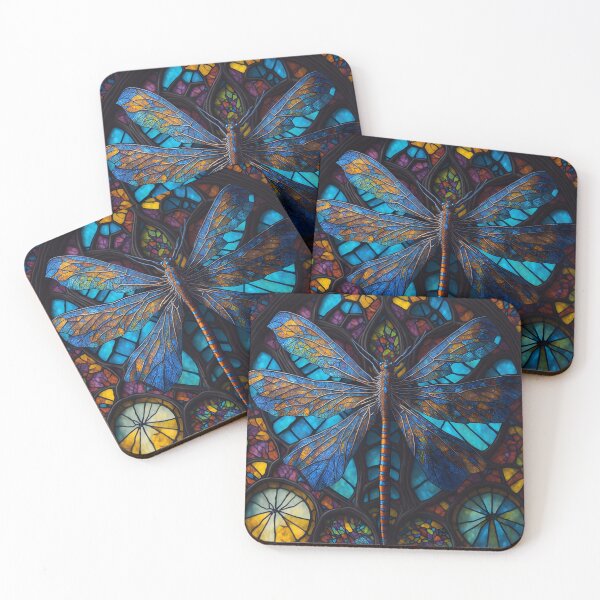 Item preview, Dragonfly Stained Glass Art designed and sold by druidwolfart.