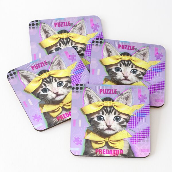 Item preview, Cute Kitten Jigsaw Puzzle Predator naughty pets designed and sold by Do-GoodPuzzler.